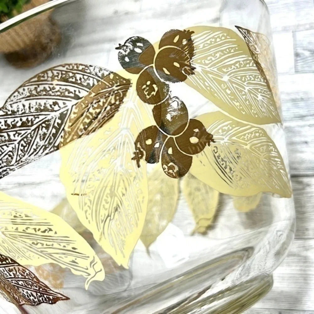 Vintage Mid Century Gold Leaf Bowl Set of 3